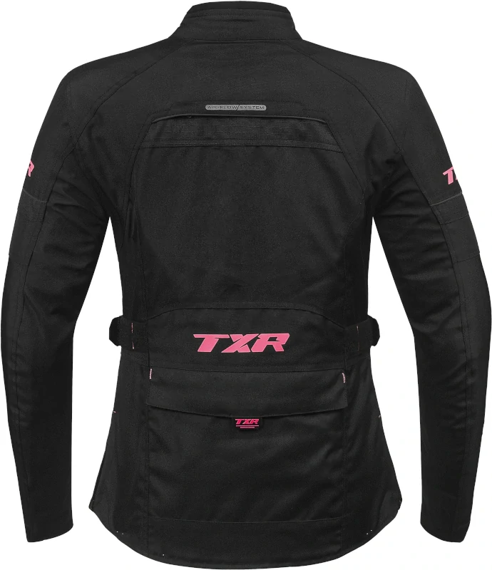 TXR Dámská bunda na motorku Visper černo-růžová S
