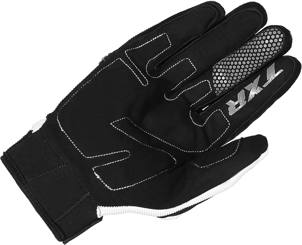 TXR Rukavice na motorku Rush černo-bílé 3XL