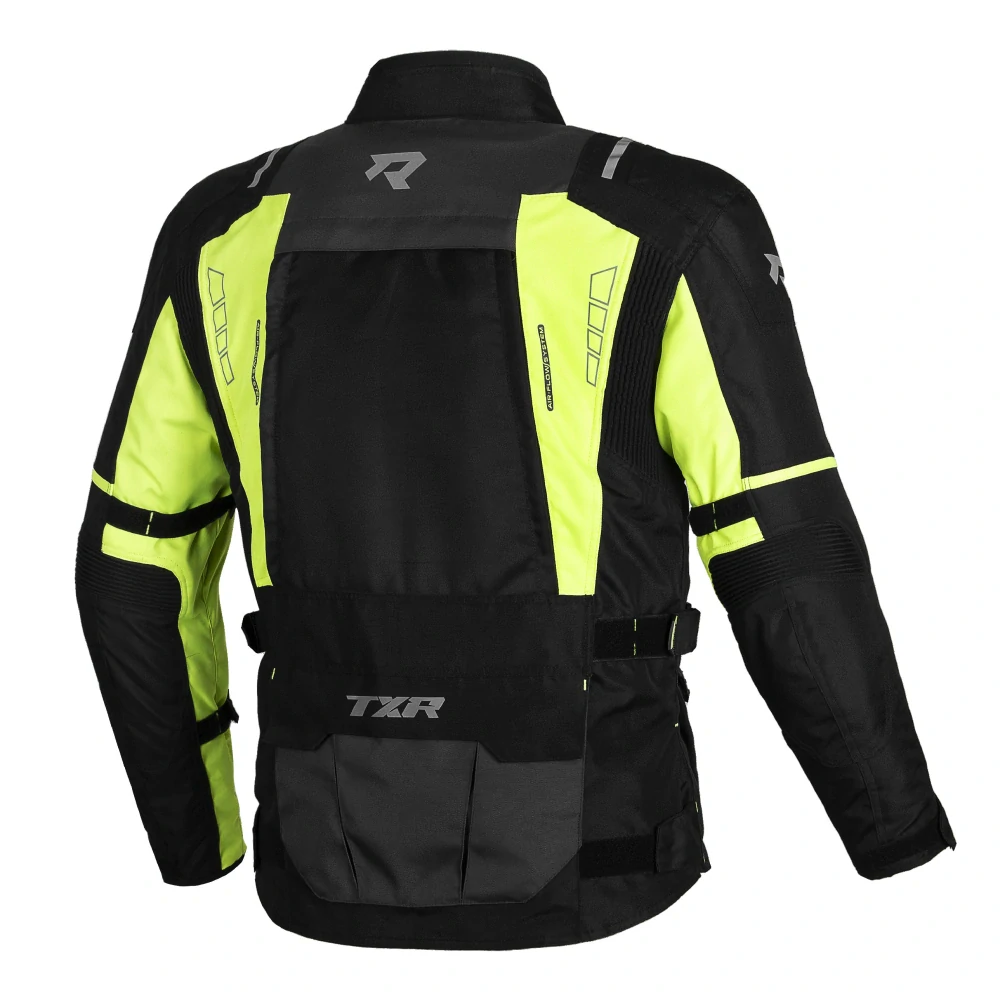 TXR Bunda na motorku Tracer černo-šedo-fluo žlutá L