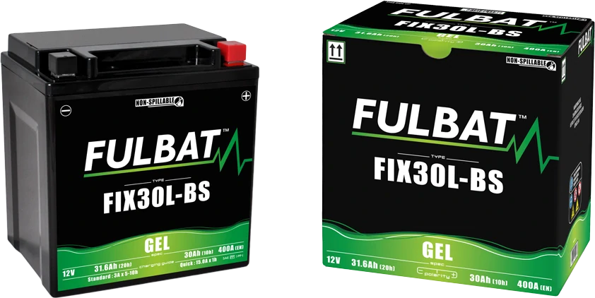 FULBAT FIX30L-BS 12V 30Ah 400A 165x125x175mm P+ GEL bezúdržbová motobaterie