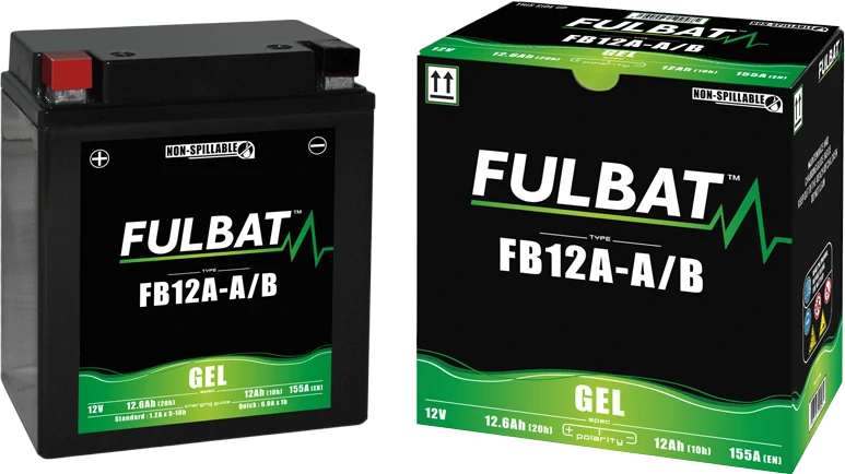 FULBAT FB12A-A/B 12V 12Ah 155A (YB12A-A/B) 134x80x161mm L+ GEL bezúdržbová motobaterie