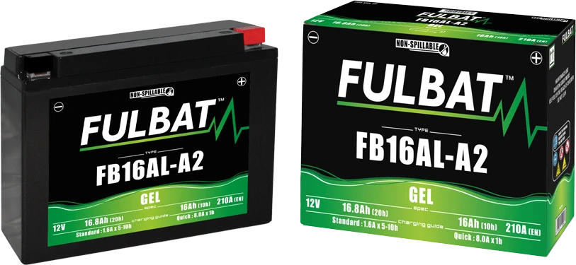 FULBAT FB16AL-A2 12V 16Ah 210A (YB16AL-A2) 205x70x162mm P+ GEL bezúdržbová motobaterie