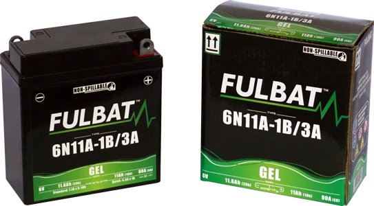FULBAT 6N11A-1B/3A 6V 11Ah 90A 121x58x130mm P+ GEL bezúdržbová motobaterie