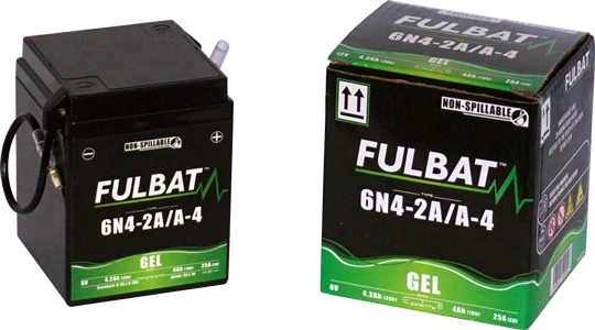 FULBAT 6N4-2A/A-4 6V 4Ah 25A 71x71x93mm P+ GEL bezúdržbová motobaterie