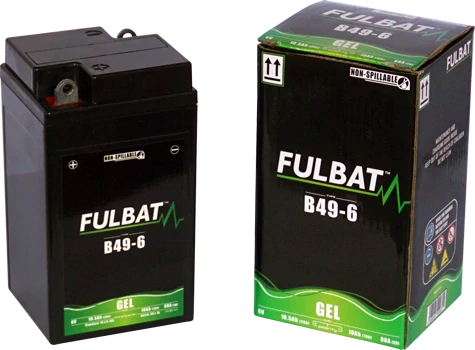 FULBAT B49-6 6V 10Ah 80A 91x83x159mm L+ GEL bezúdržbová motobaterie