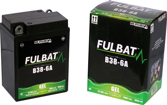 FULBAT B38-6A 6V 13Ah 105A 119x83x161mm P+ GEL bezúdržbová motobaterie