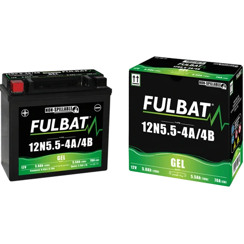 FULBAT 12N5.5-4A 12V 5,5Ah 70A 135x60x130mm L+ GEL bezúdržbová motobaterie