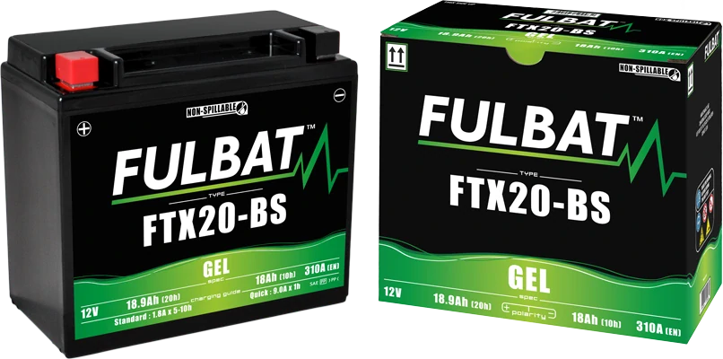 FULBAT FTX20-BS 12V 18Ah 270A 175x87x155mm L+ GEL bezúdržbová motobaterie