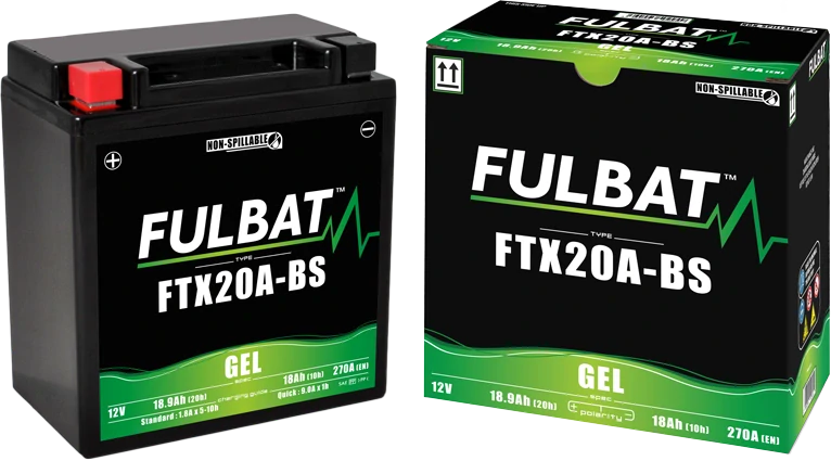 FULBAT FTX20A-BS 12V 18Ah 270A 150x87x161mm L+ GEL bezúdržbová motobaterie