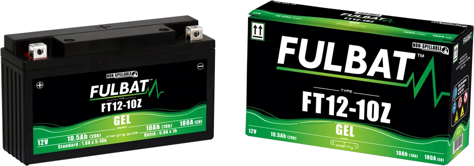 FULBAT FT12-10Z 12V 10Ah 180A (YT12-10Z) 194x59x112mm L+ GEL bezúdržbová motobaterie