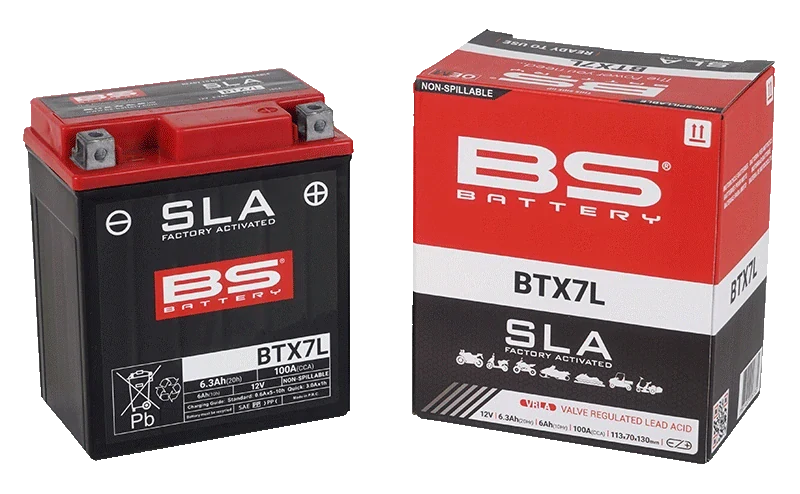 BS-BATTERY BTX7L 12V 6Ah 100A (YTX7L) 113x70x130mm P+ AGM bezúdržbová motobaterie