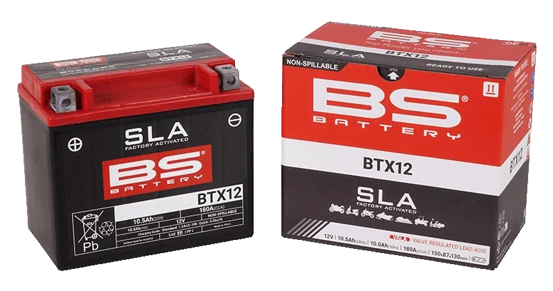 BS-BATTERY BTX12 12V 10Ah 180A (YTX12) 150x87x130mm L+ AGM bezúdržbová motobaterie