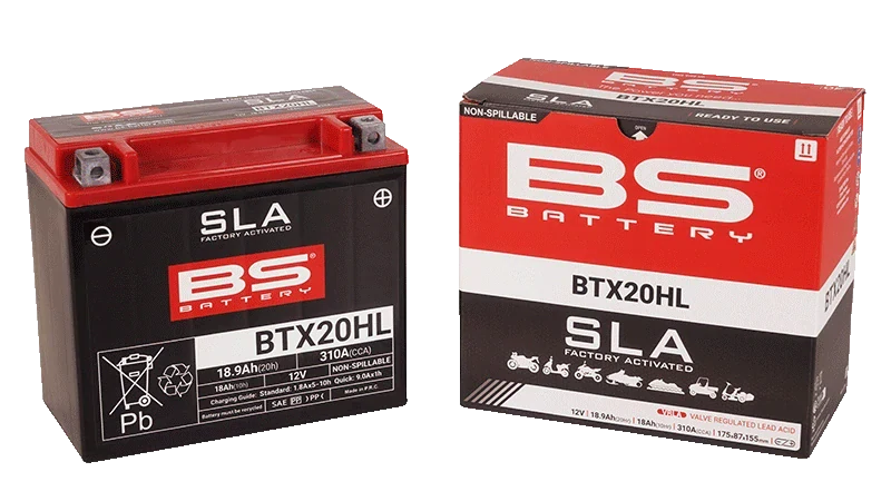 BS-BATTERY BTX20HL 12V 18Ah 310A (YTX20HL) 175x87x155mm P+ AGM bezúdržbová motobaterie