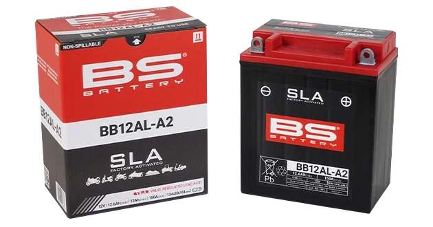 BS-BATTERY BB12AL-A2 12V 12Ah 150A (YB12AL-A2) 134x80x161mm P+ AGM bezúdržbová motobaterie