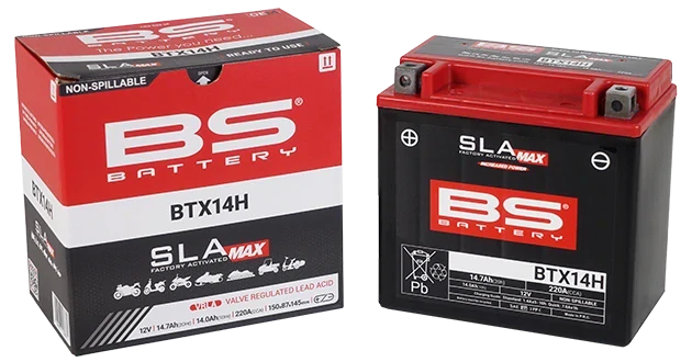 BS-BATTERY BTX14H 12V 14Ah 220A (YTX14H) 150x87x145mm L+ AGM bezúdržbová motobaterie