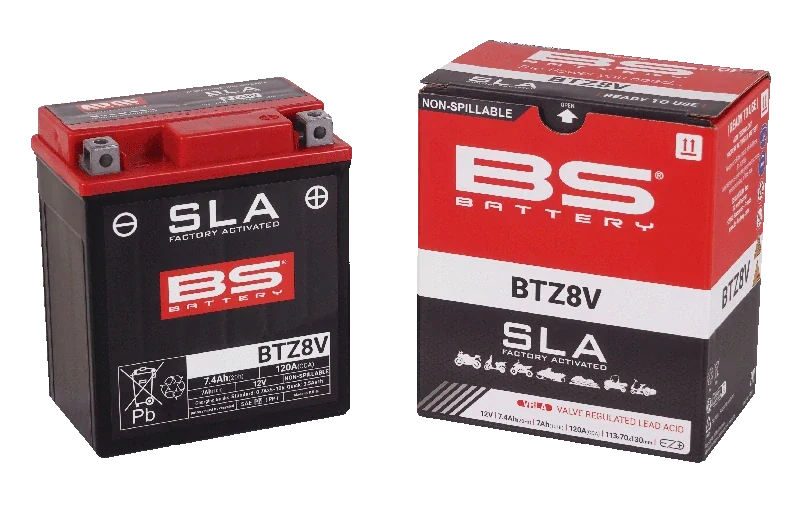 BS-BATTERY BTZ8V 12V 7Ah 120A (YTZ8V) 113x70x130mm P+ AGM bezúdržbová motobaterie