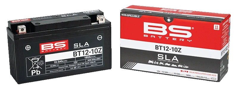 BS-BATTERY BT12-10Z 12V 10Ah 180A (YT12-10Z) 194x59x112mm L+ AGM bezúdržbová motobaterie