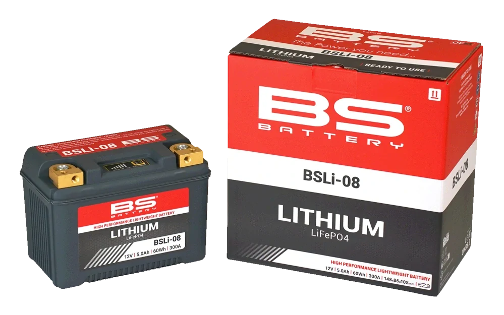 BS-BATTERY BSLI-08 12V 5Ah 300A P+ LiFePO4 lithiová motobaterie