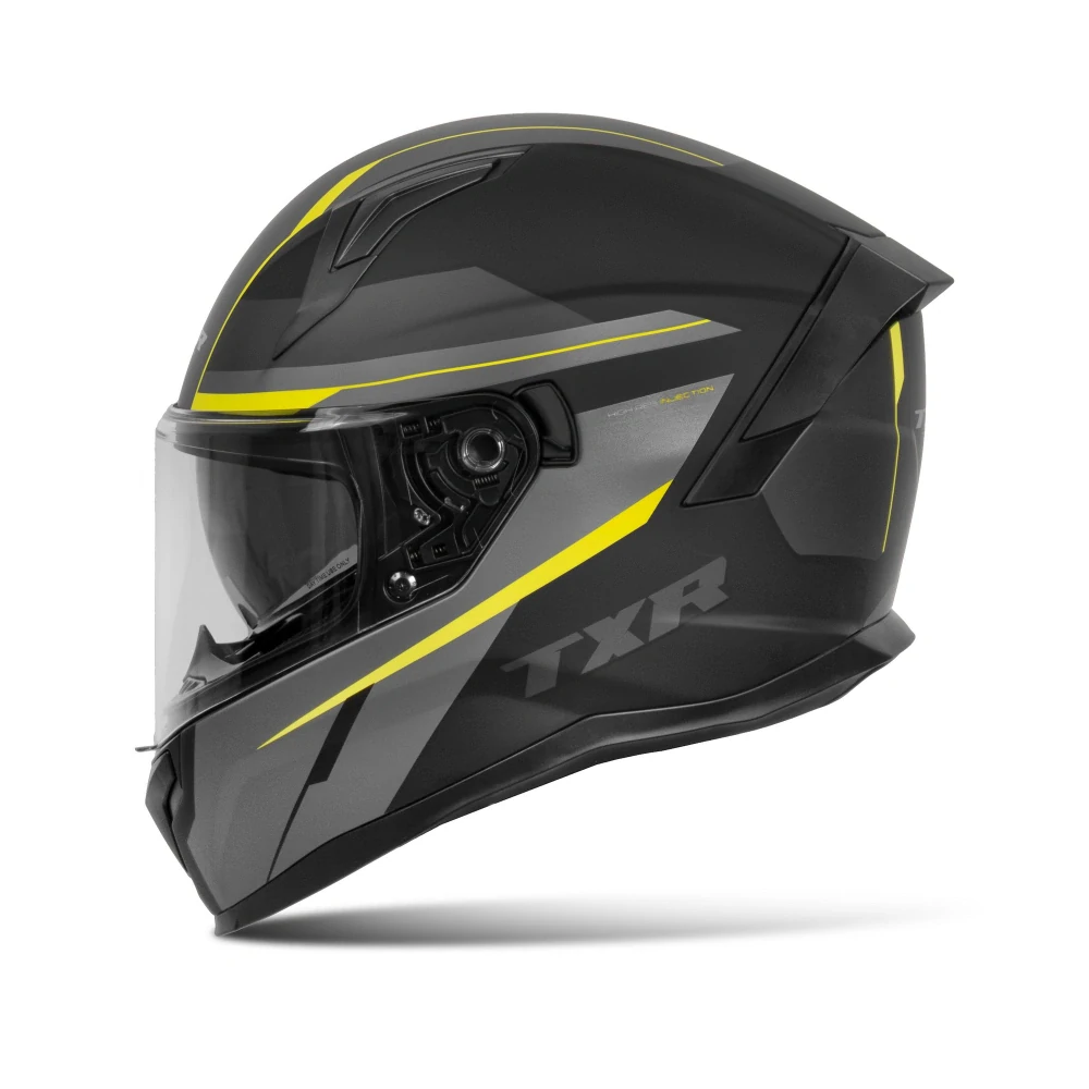 TXR Integrální helma na motorku Raptor černo-šedo-fluo žlutá XS