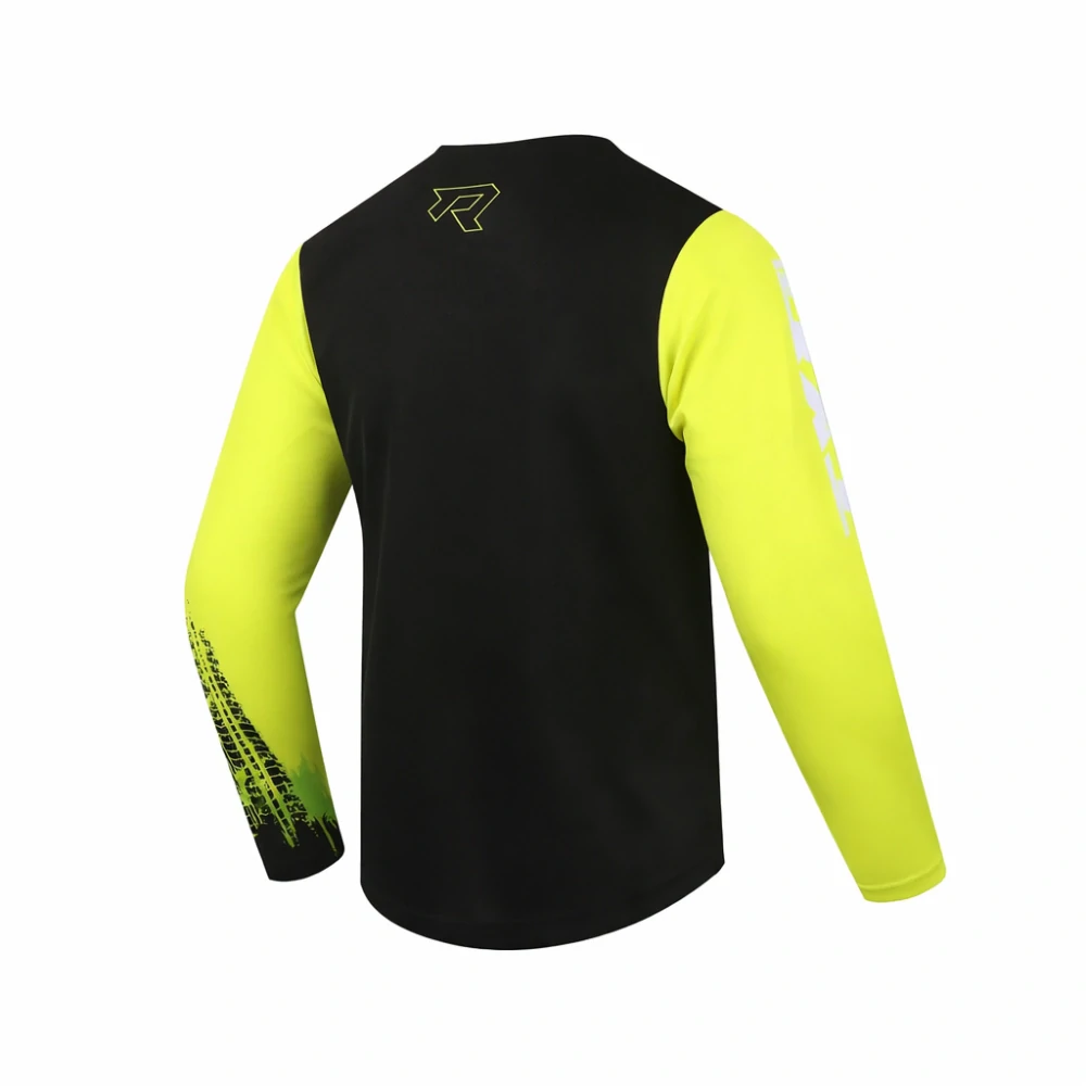 TXR Dětský motokrosový dres Pulse černo-fluo žlutý L