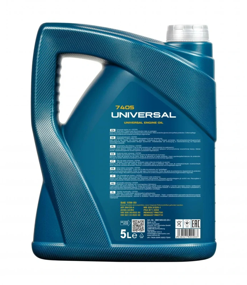 MANNOL Motorový olej 7405 Universal 15W-40 - 5L