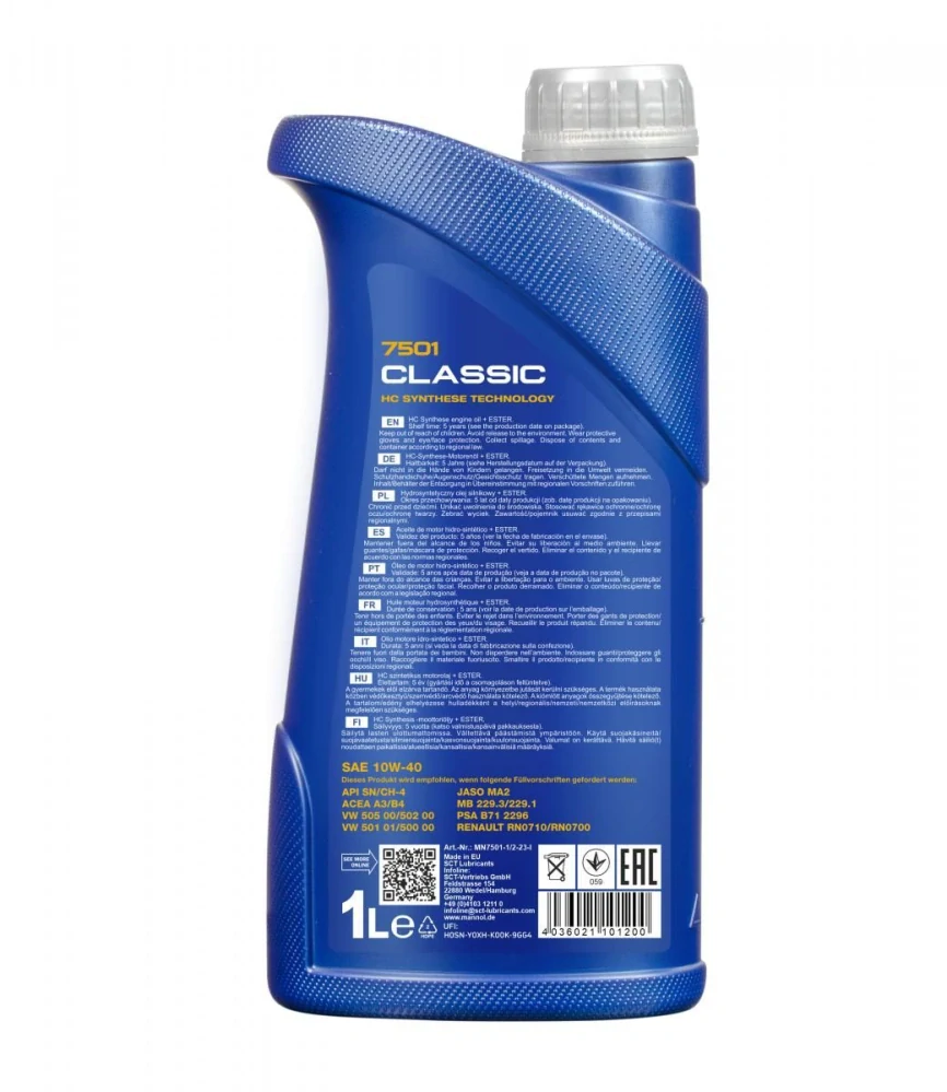 MANNOL Motorový olej 7501 Classic 10W-40 - 1L