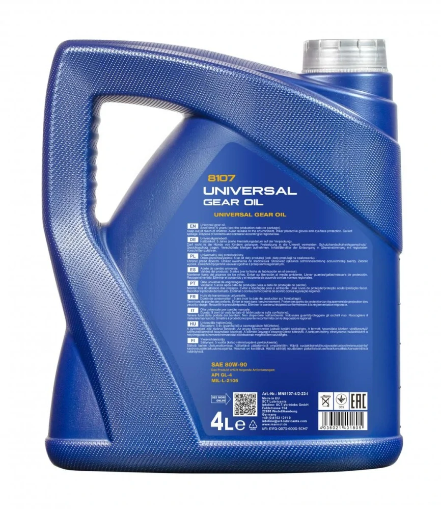 MANNOL Převodový olej 8107 Universal GL-4 80W-90 - 4L