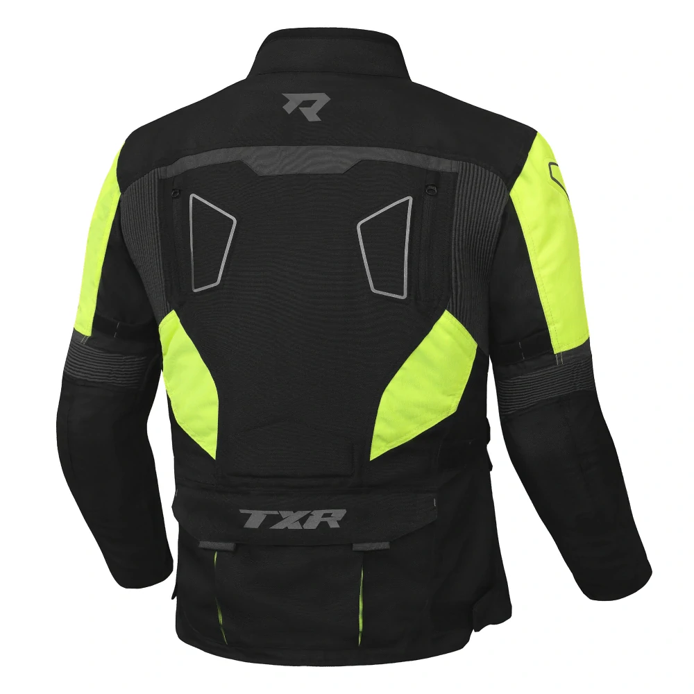 TXR Bunda na motorku Compass černo-šedo-fluo žlutá XXL