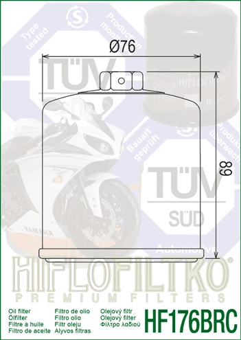 HIFLOFILTRO Olejový filtr HF176BRC