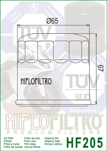 HIFLOFILTRO Olejový filtr HF205