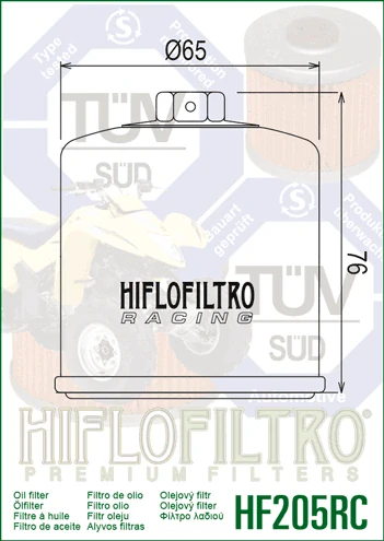 HIFLOFILTRO Olejový filtr HF205RC Racing