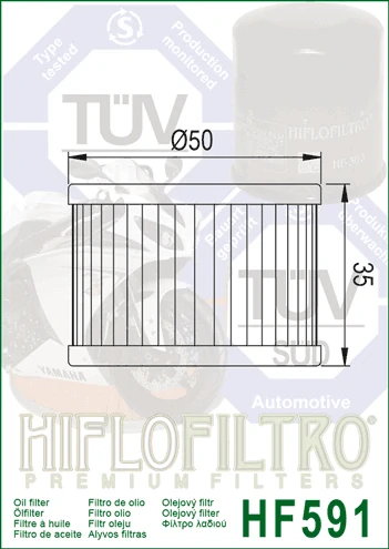 HIFLOFILTRO Olejový filtr HF591