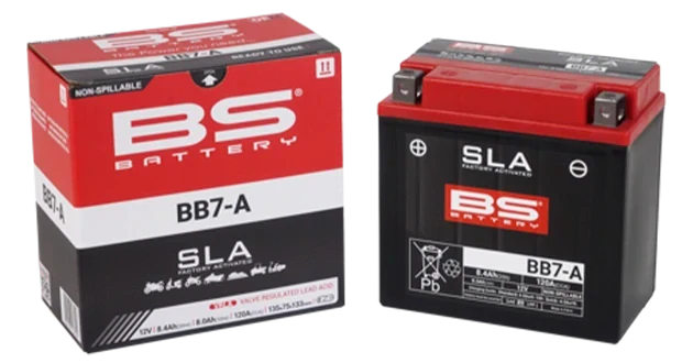 BS-BATTERY BB7-A 12V 8Ah 120A (YB7-A) 135x75x133mm L+ AGM bezúdržbová motobaterie