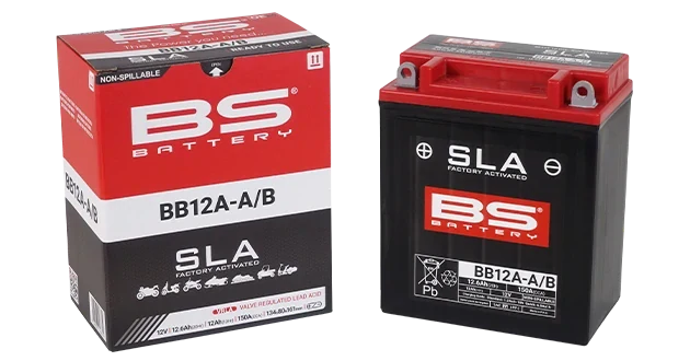 BS-BATTERY BB12A-A/B 12V 12Ah 150A (YB12A-A, YB12A-B) 134x80x161mm L+ AGM bezúdržbová motobaterie