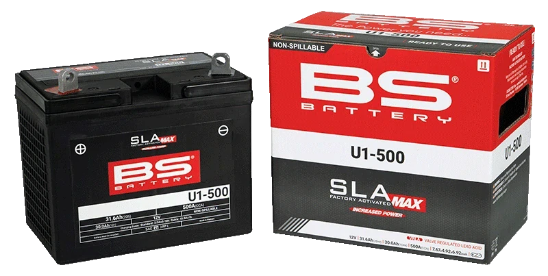 BS-BATTERY U1-500 12V 30Ah 500A (U1-500) 195x125x176mm L+ AGM bezúdržbová motobaterie