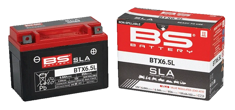 BS-BATTERY BTX6.5L 12V 6,5Ah 85A 139x66x102mm P+ AGM bezúdržbová motobaterie