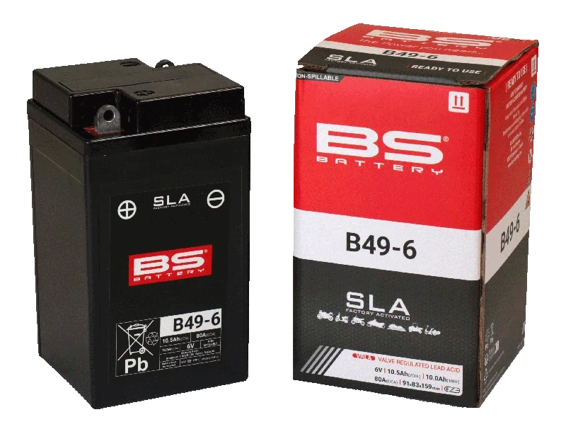 BS-BATTERY B49-6 6V 10Ah 80A 91x83x159mm L+ AGM bezúdržbová motobaterie