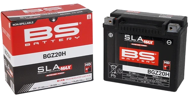 BS-BATTERY BGZ20H 12V 20Ah 360A (GYZ20H) 176x89x154mm L+ AGM bezúdržbová motobaterie