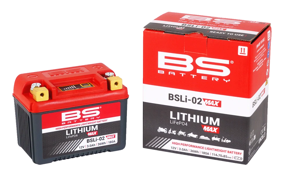 BS-BATTERY BSLI-02 MAX 12V 3Ah 180A P+ LiFePO4 lithiová motobaterie