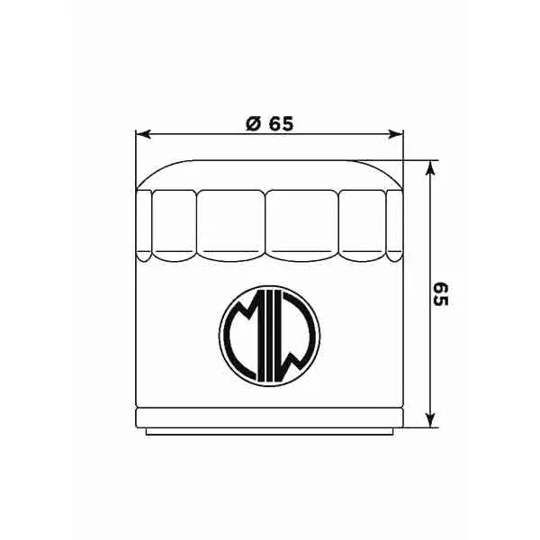 MIW Olejový filtr MV21001 (alt. HF554)
