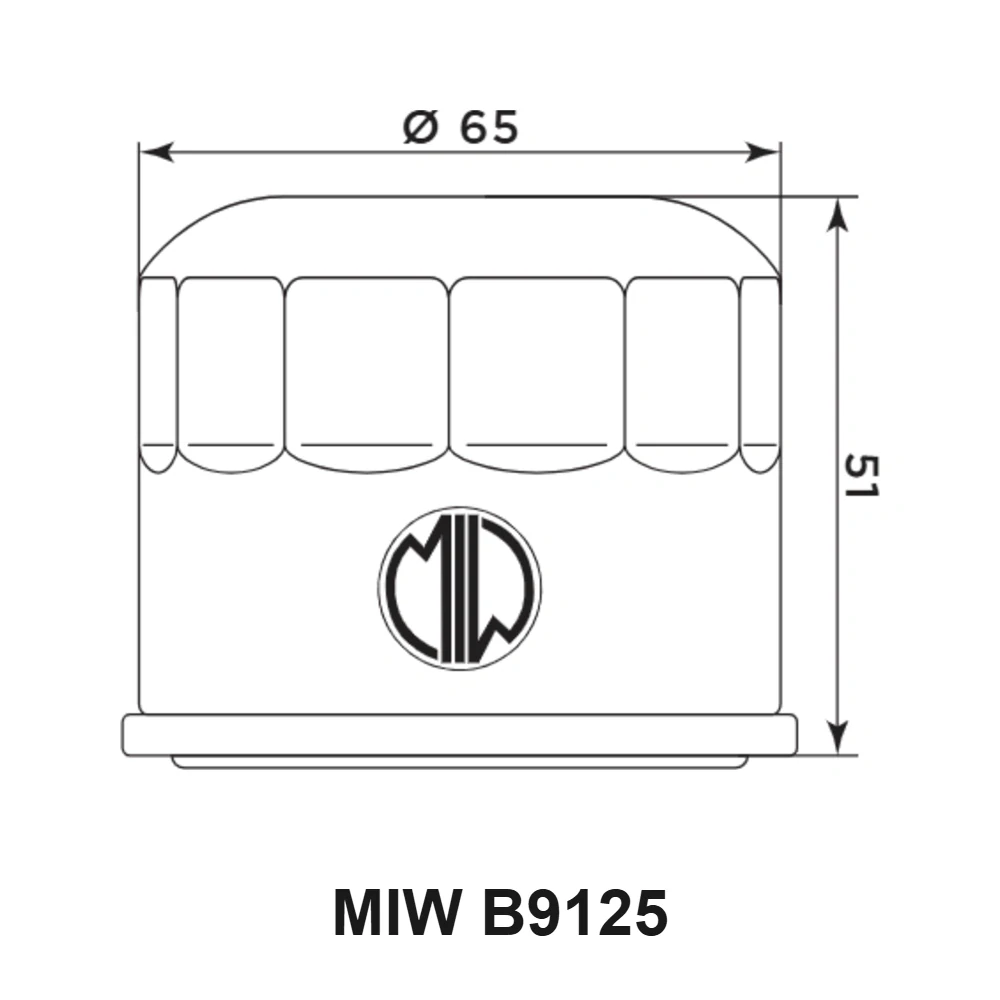 MIW Olejový filtr B9125