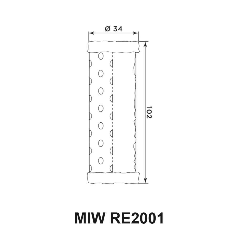 MIW Olejový filtr RE2001