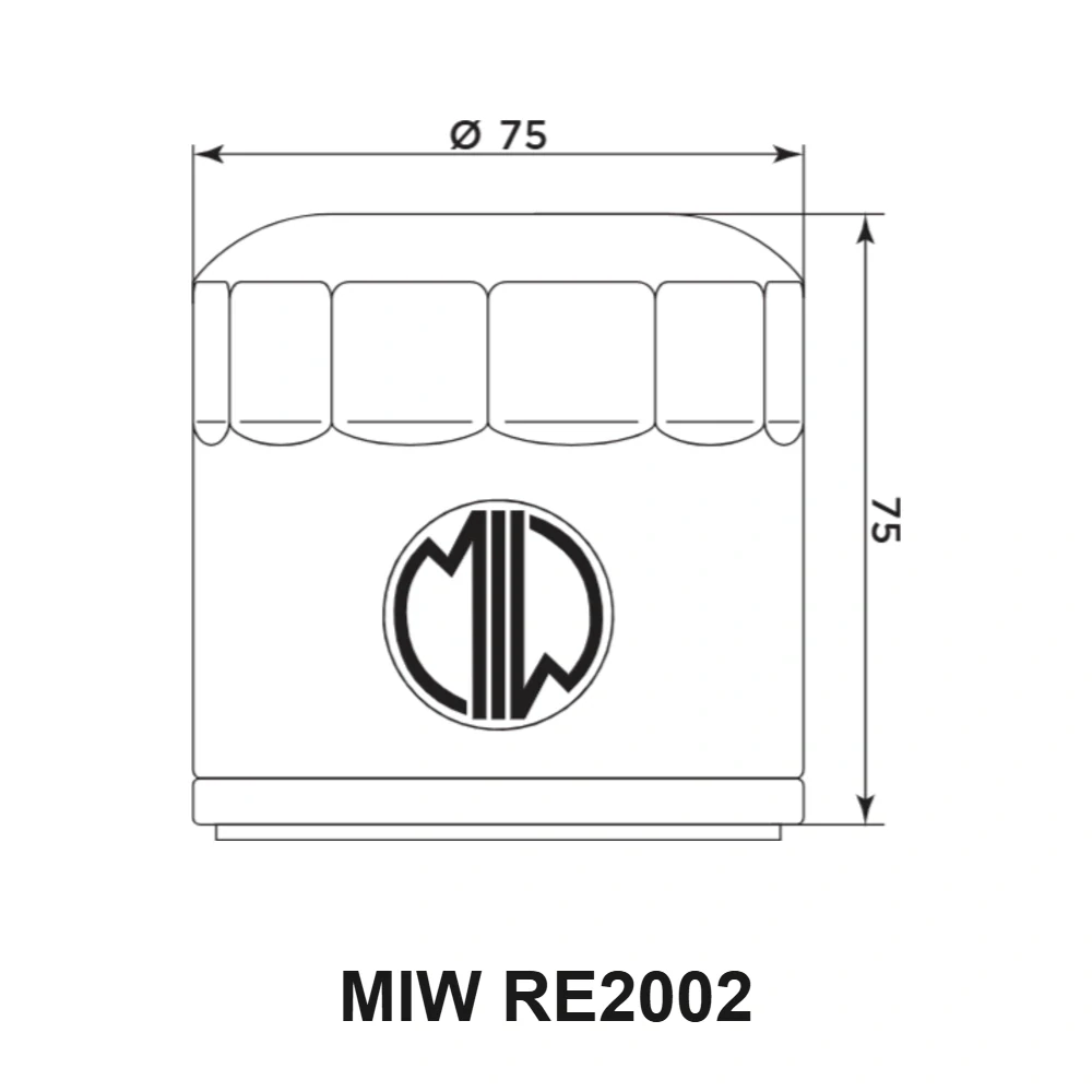 MIW Olejový filtr RE2002