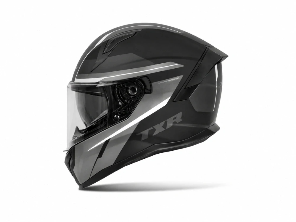 TXR Integrální helma na motorku Raptor černo-šedo-bílá L