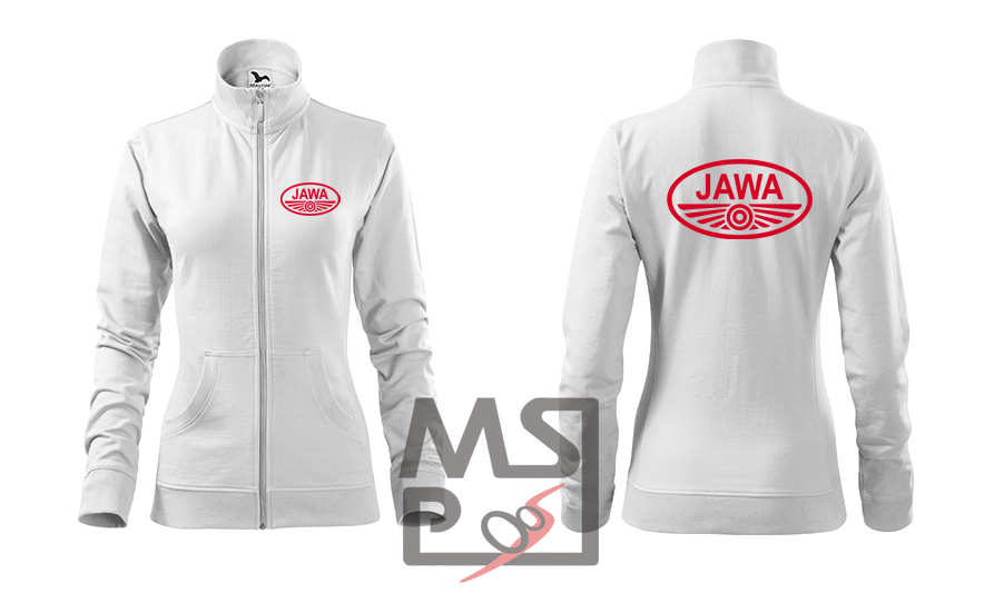 Dámská mikina s motivem Jawa zipová