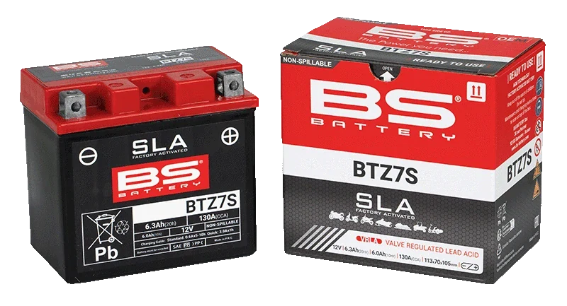 BS-BATTERY BTZ7S 12V 6Ah 130A (YTZ7S) 113x70x105mm P+ AGM bezúdržbová motobaterie