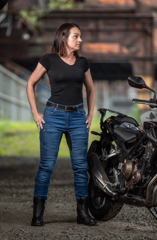 TXR Dámské džíny na motorku Patriot světle modré W26