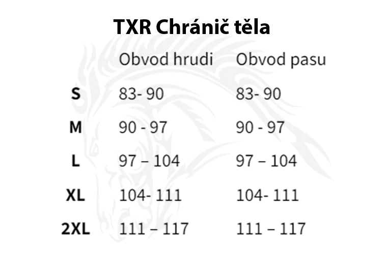 TXR Chránič těla Guard bílo-černo-červený S