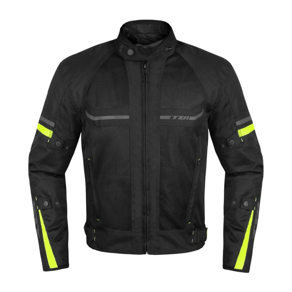 TXR Bunda na motorku Steward černo-šedo-fluo žlutá L