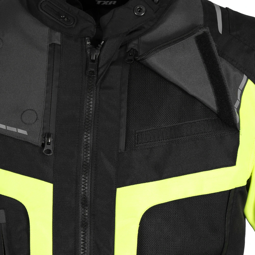 TXR Bunda na motorku Tracer černo-šedo-fluo žlutá L